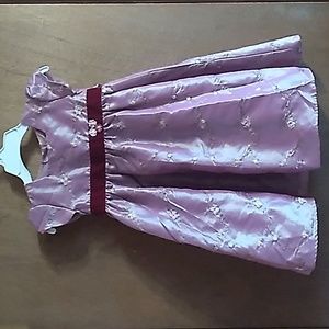 Jonathan Michelle Girls Purplish Pink Dress with Embroidered Roses